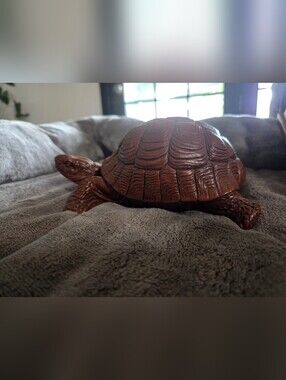Vintage Brown Turtle Figurine